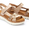 image:imagePIKOLINOS Palma W4N0968 Womens Sandals  Stylish Premium Leather Wedge Sandals  Cushioned Insole Hook amp Loop Closure UltraLight Sole for Everdat WalkingChampagne