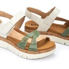 image:imagePIKOLINOS Palma W4N0968 Womens Sandals  Stylish Premium Leather Wedge Sandals  Cushioned Insole Hook amp Loop Closure UltraLight Sole for Everdat WalkingMint Green