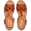 image:imagePIKOLINOS womens Pikolinos Flat Sandals Leather Roquetas for Woman Color BrandyBrandy