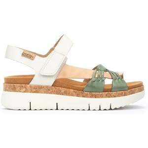 image:imagePIKOLINOS Palma W4N0968 Womens Sandals  Stylish Premium Leather Wedge Sandals  Cushioned Insole Hook amp Loop Closure UltraLight Sole for Everdat WalkingMint Green