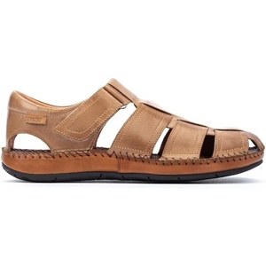 image:imagePIKOLINOS Tarifa 06J5433 Mens Sandals  Premium Calfskin Leather  Cushioned Insole Hook amp Loop Closure Lightweight Sole  Spring and Summer Style and ComfortBeige